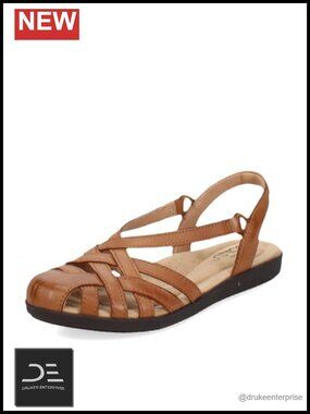 Women's Leather Ankle Strap Sandals with Arch Support